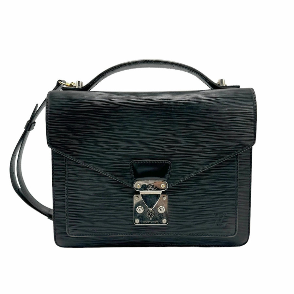 Louis Vuitton 2way Shoulder Bag Epi Monceau Leather Noir Black